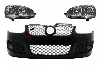 Paraurti anteriore adatto per VW Golf V 5 MK5 (2003-2007) GTI Design con fari