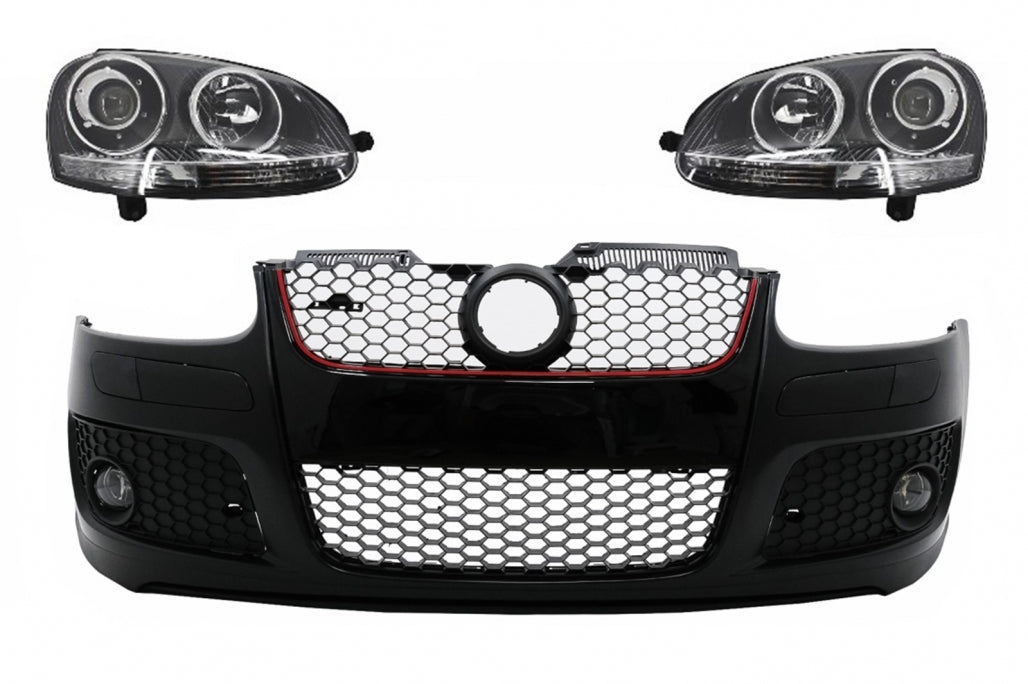Paraurti anteriore adatto per VW Golf V 5 MK5 (2003-2007) GTI Design con fari