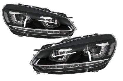 Paraurti anteriore adatto per VW Golf VI 6 (2008-2013) R20 Look con fari 3D LED