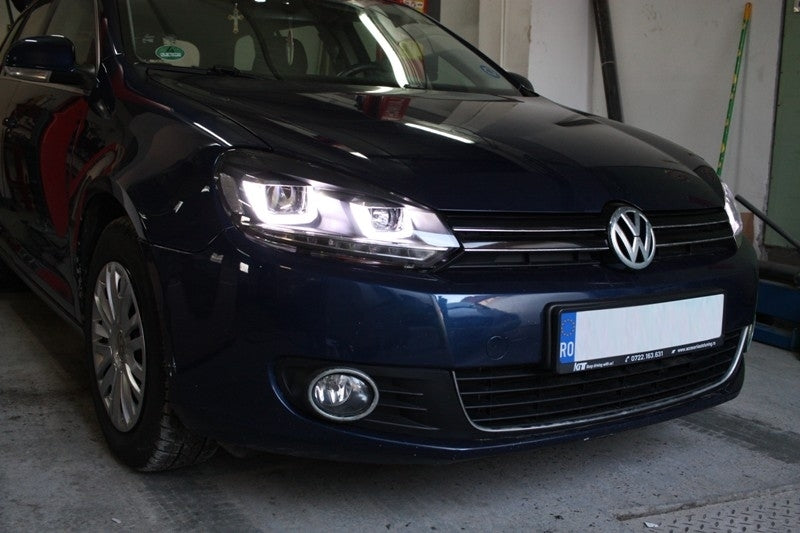 Paraurti anteriore adatto per VW Golf VI 6 (2008-2013) R20 Look con fari 3D LED