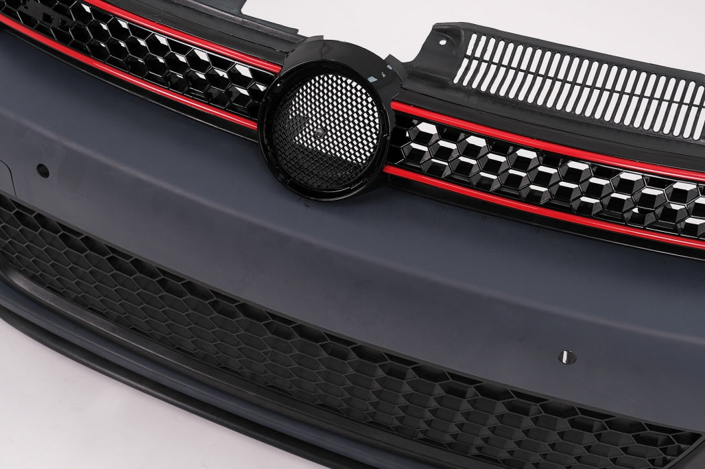 Front bumper suitable for VW Golf VI 6 (2008-2013) GTI Look with Golf 7 headlights 