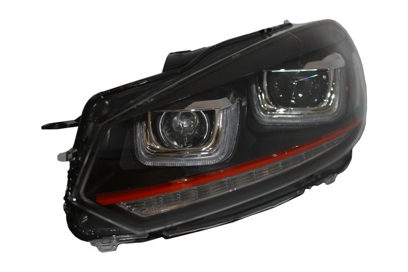 Front bumper suitable for VW Golf VI 6 (2008-2013) GTI Look with Golf 7 headlights 