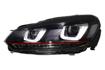 Front bumper suitable for VW Golf VI 6 (2008-2013) GTI Look with Golf 7 headlights 