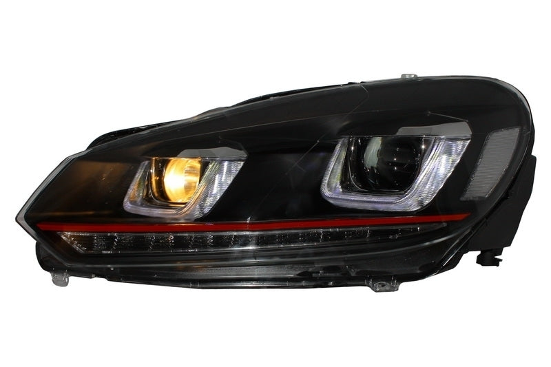Front bumper suitable for VW Golf VI 6 (2008-2013) GTI Look with Golf 7 headlights 