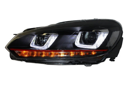 Front bumper suitable for VW Golf VI 6 (2008-2013) GTI Look with Golf 7 headlights 