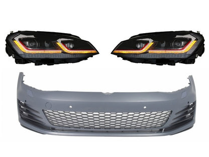 Front bumper suitable for VW Golf VII 7 5G (2013-2017) with G7.5 LED headlights 