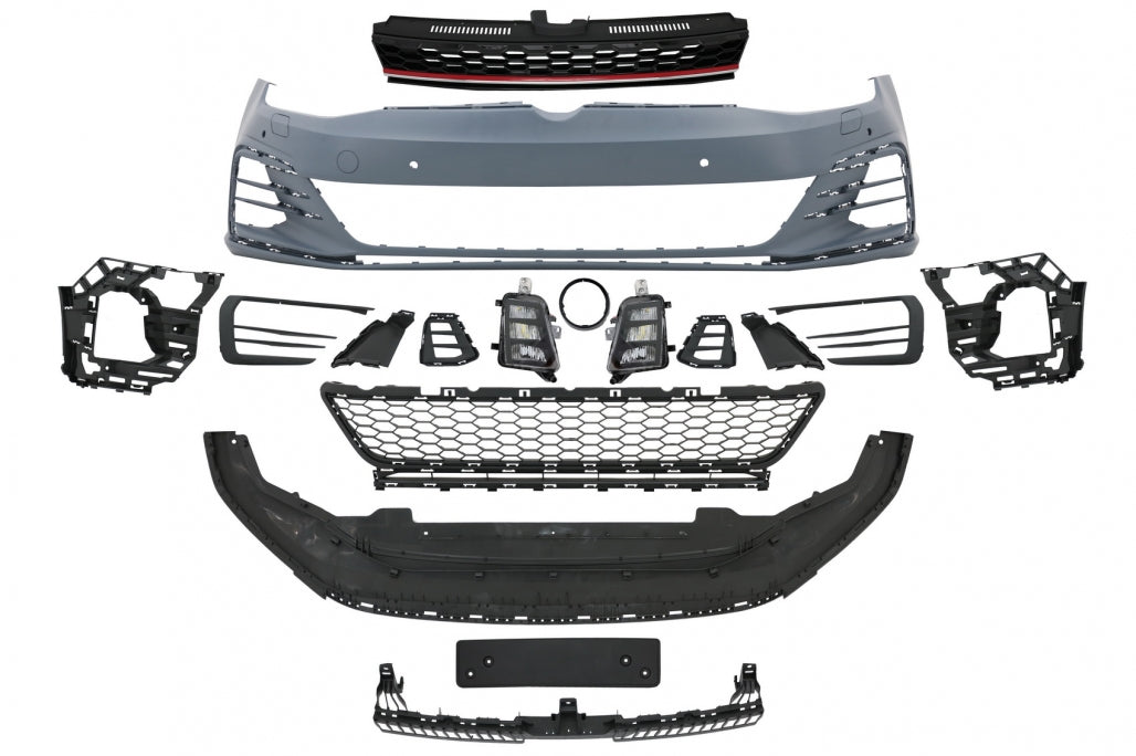 Front bumper suitable for VW Golf VII 7 5G (2013-2017) 7.5 GTI Design 