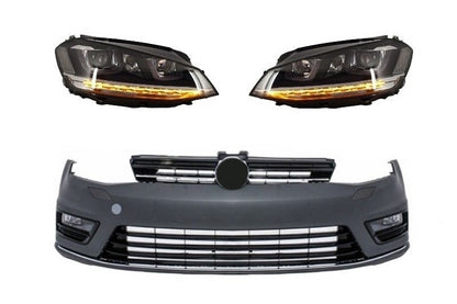 Paraurti anteriore adatto per VW Golf VII 7 (2013-2017) con fari 3D LED