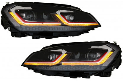 Paraurti anteriore adatto per VW Golf VII 7 (2013-2017) con fari a LED