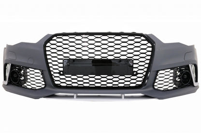 Front Bumper Lip Spoiler Fit For Audi A6 C7 4G 2015-2018