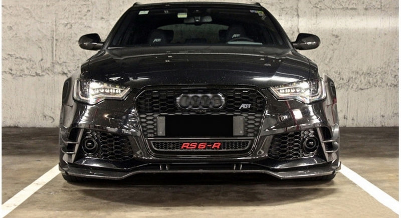 Front Bumper Lip Spoiler Fit For Audi A6 C7 4G 2015-2018