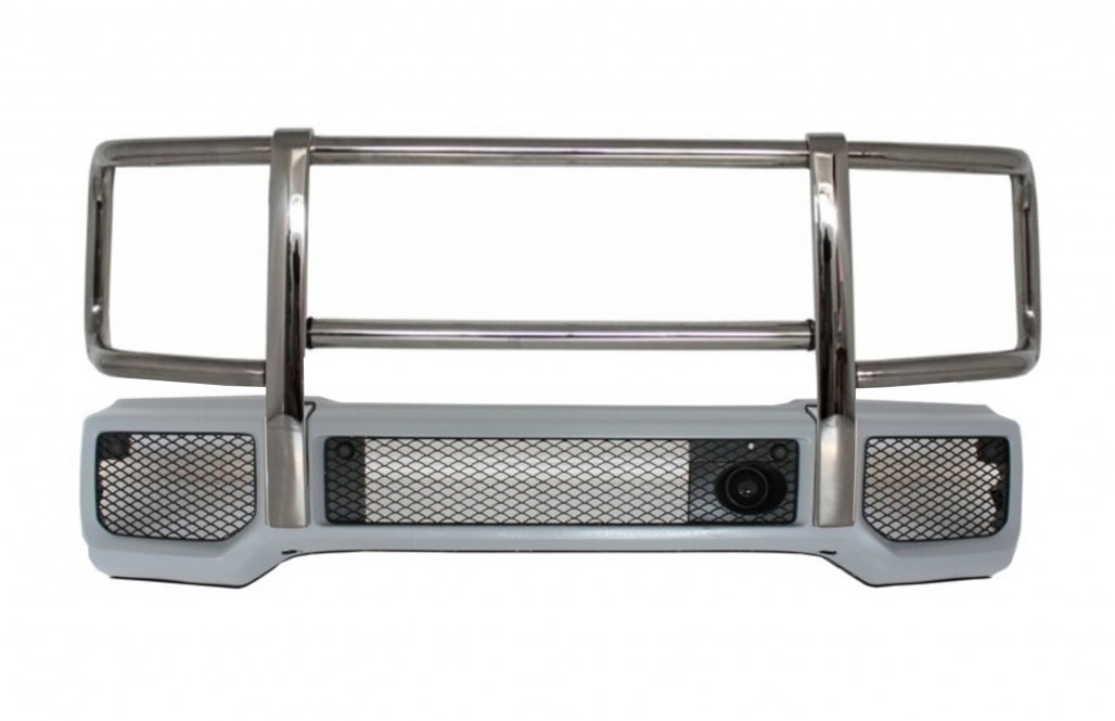 Paraurti anteriore con BullBar Nero Cromato adatto per Mercedes Classe G W463