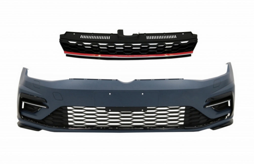 Front bumper with center grille suitable for VW Golf 7.5 (2017-2020) 