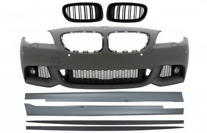 Paraurti anteriore con griglie centrali a doppio rene adatto per BMW Serie 5 F10