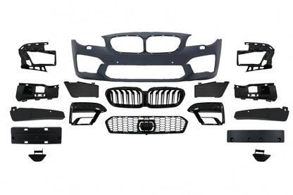 Front Bumper with Grilles Fit for BMW 5 Series F10 F11(2011-2017)