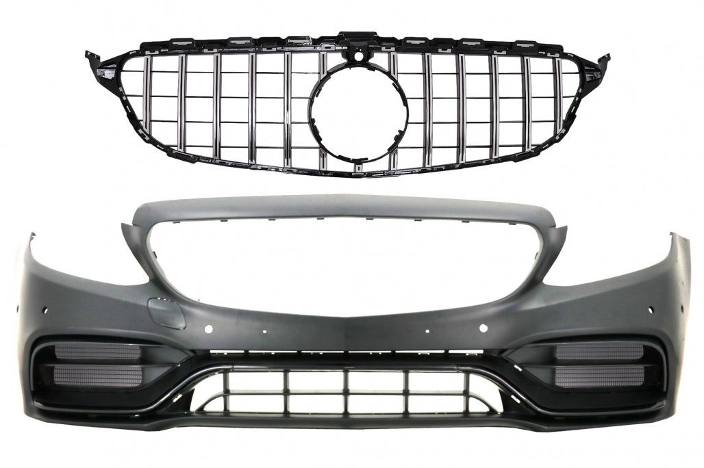 Paraurti anteriore con griglia per Mercedes Classe C W205 S205 A205 (2014-2018)