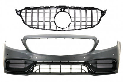 Paraurti anteriore con griglia per Mercedes Classe C W205 S205 A205 (2014-2018)