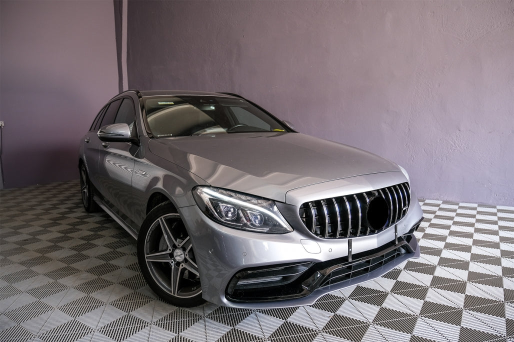 Paraurti anteriore con griglia per Mercedes Classe C W205 S205 A205 (2014-2018)