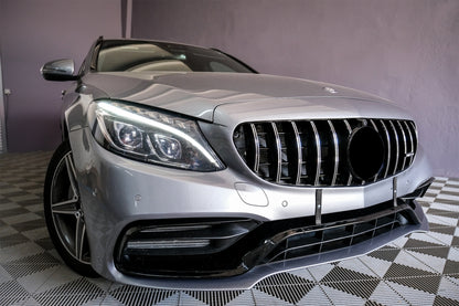 Paraurti anteriore con griglia per Mercedes Classe C W205 S205 A205 (2014-2018)