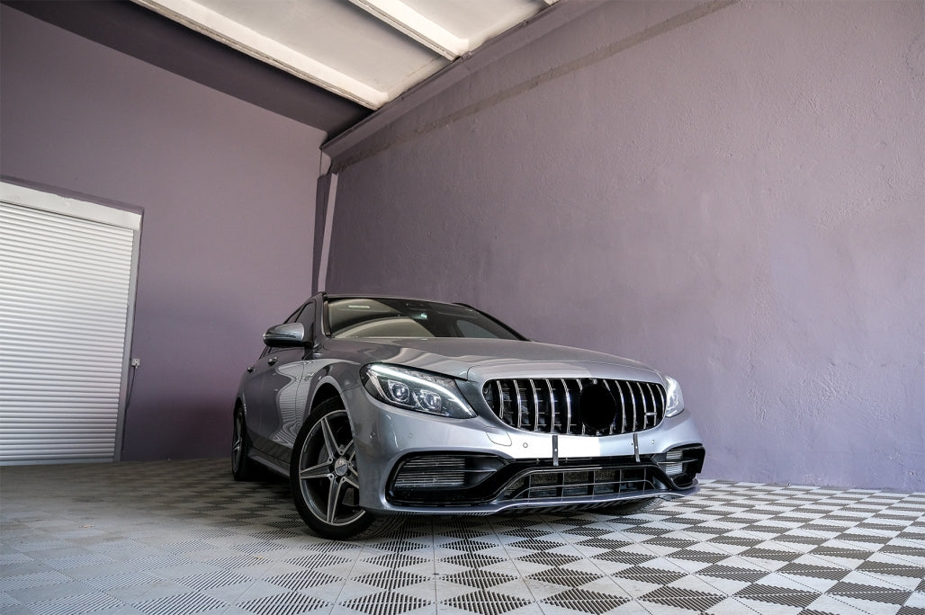 Paraurti anteriore con griglia per Mercedes Classe C W205 S205 A205 (2014-2018)
