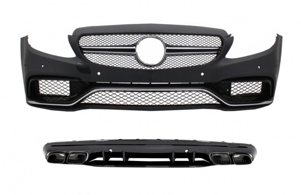 Paraurti anteriore con diffusore adatto per Mercedes Classe C W205 2014-2020