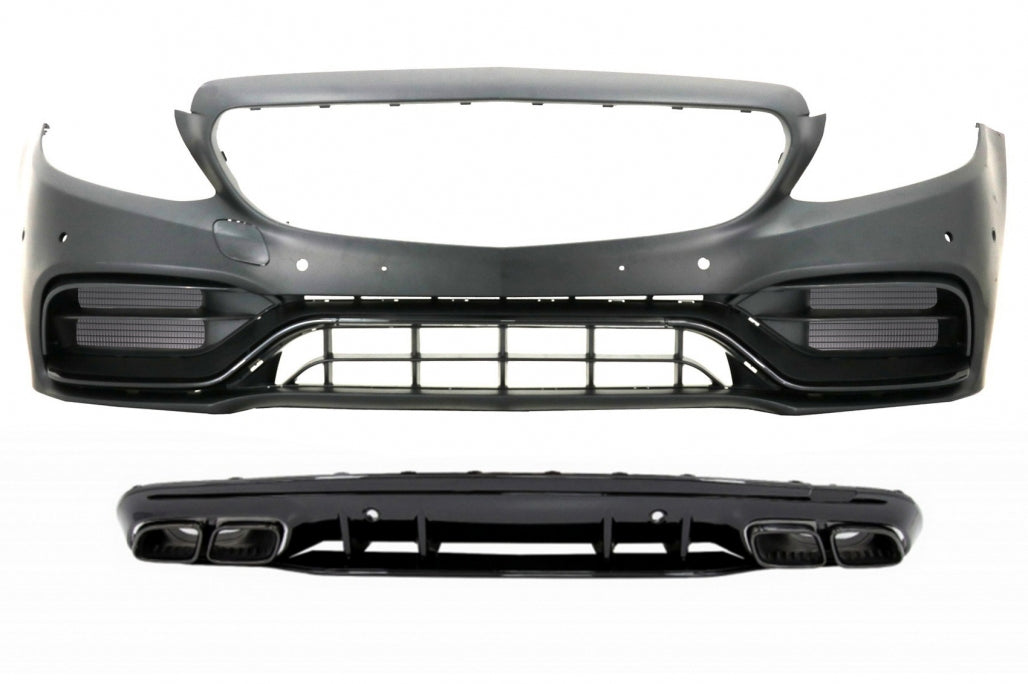 Front bumper with diffuser suitable for Mercedes C-Class W205 (2014-2020)
