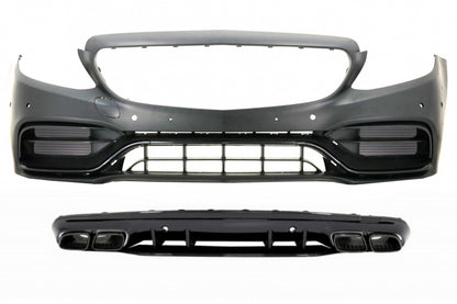 Front bumper with diffuser suitable for Mercedes C-Class W205 (2014-2020)