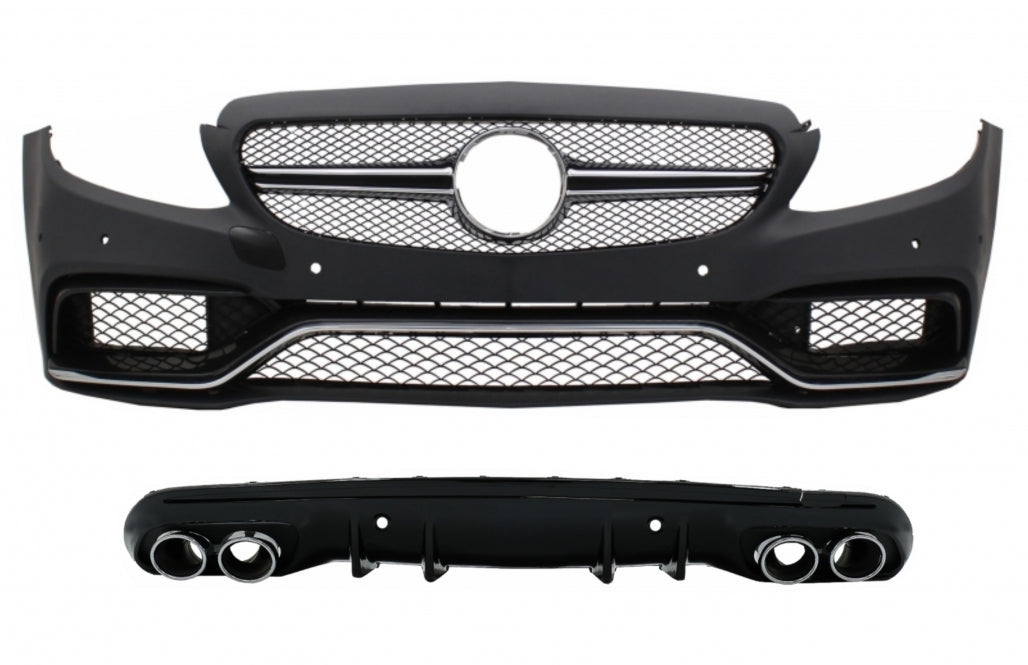 Paraurti anteriore con diffusore adatti per Mercedes Classe C W205 Berlina S205