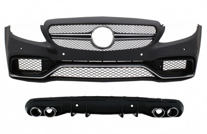 Paraurti anteriore con diffusore adatti per Mercedes Classe C W205 Berlina S205