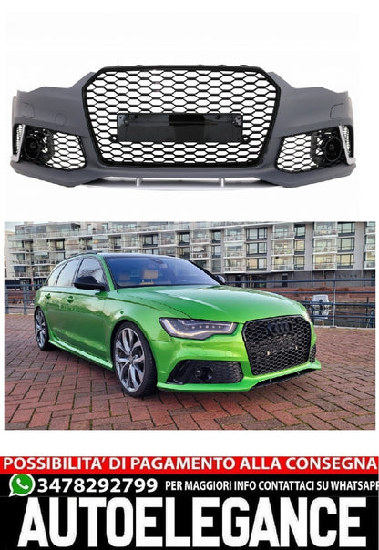 Front bumper suitable for AUDI A6 C7 4G (2011-2015) RS6 Design with grille