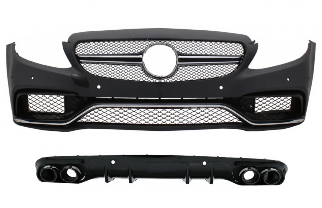Front bumper with diffuser suitable for Mercedes C-Class C205 Coupe A205