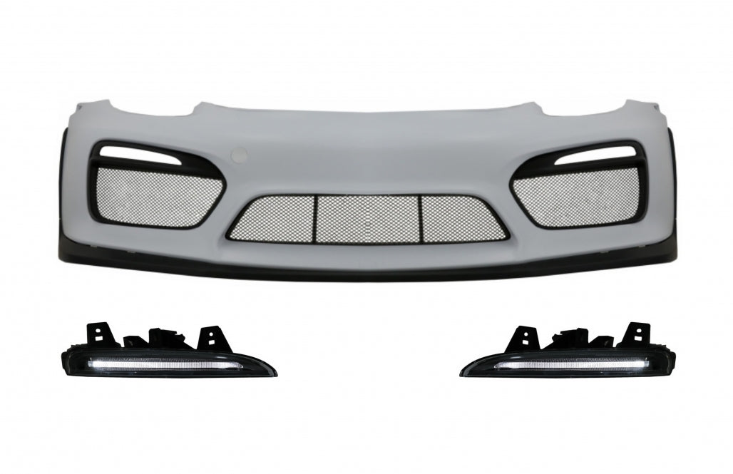 Paraurti anteriore con DRL LED adatto per Porsche Cayman 981C e Boxster 981