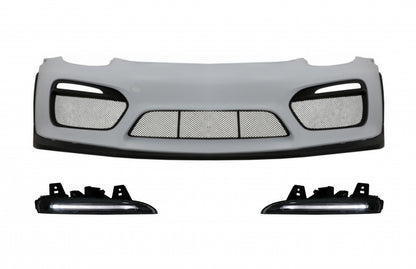 Paraurti anteriore con DRL LED adatto per Porsche Cayman 981C e Boxster 981