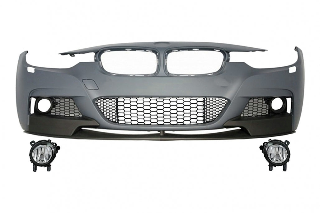 Paraurti anteriore con fendinebbia e proiettori adatto per BMW Serie 3 2011-2019
