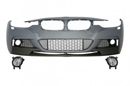 Paraurti anteriore con fendinebbia e proiettori adatto per BMW Serie 3 2011-2019