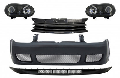 Paraurti anteriore + Griglia e Fari  adatto per VW Golf IV 4 MK4 10.1997-09.2003