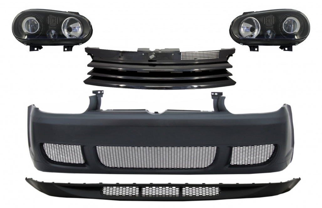 Paraurti anteriore + Griglia e Fari  adatto per VW Golf IV 4 MK4 10.1997-09.2003