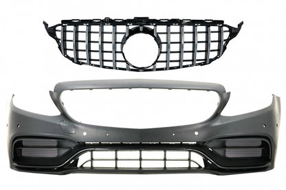 💥Paraurti anteriore con griglia adatto per Mercedes Classe C W205 14-18 C63💥