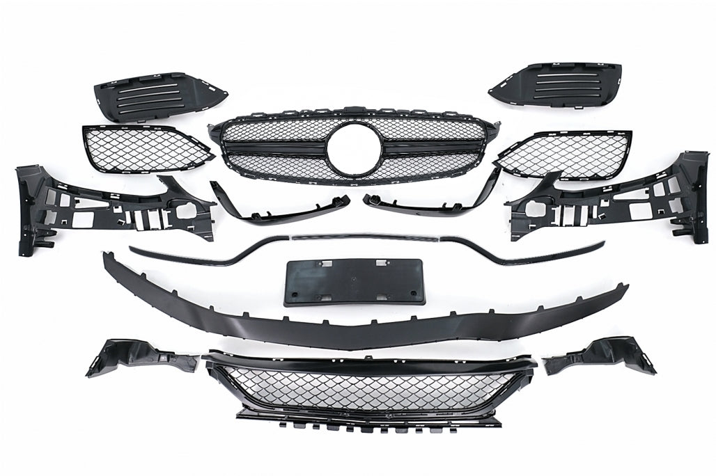 Front bumper with grille suitable for Mercedes C-Class W205 S205 C205 A205