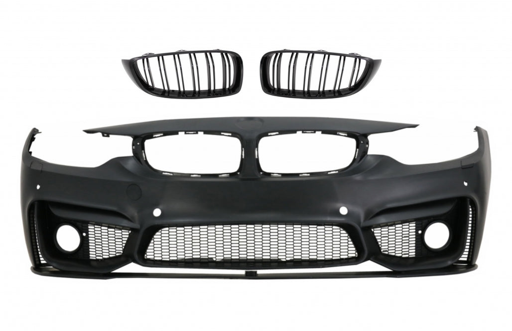 Paraurti anteriore con griglie Piano Black adatto per BMW Serie 4 F32 Coupé F33
