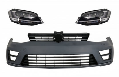 Paraurti anteriore con fari 3D  Silver LED adatte per VW Golf VII 7 (2013-2017)