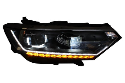 Front and rear bumper with headlights and diffuser suitable for VW Passat B8 3G 