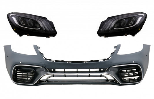 Paraurti anteriore con fari Full LED adatto per Mercedes Classe S W222 (2013-06.2017) S63 Design