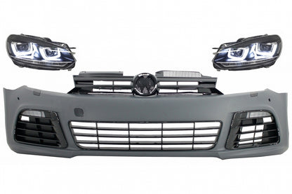Paraurti anteriore con fari LED adatta per VW Golf VI 6 MK6 (2008-2013)