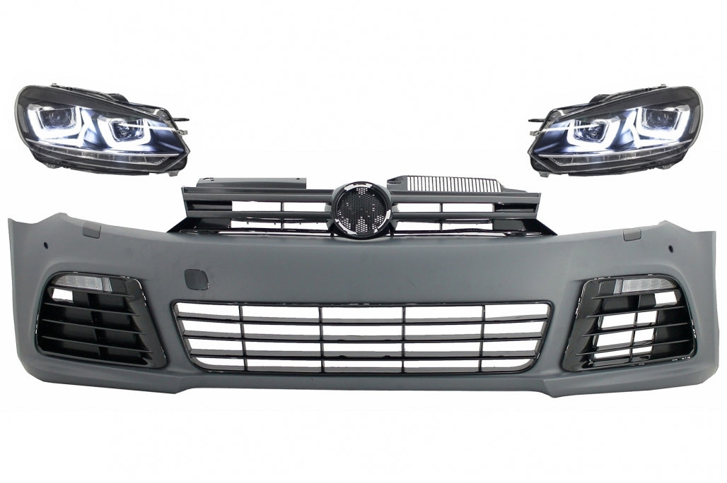 Paraurti anteriore con fari LED adatta per VW Golf VI 6 MK6 (2008-2013)