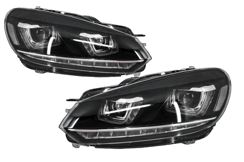 Paraurti anteriore con fari LED adatta per VW Golf VI 6 MK6 (2008-2013)