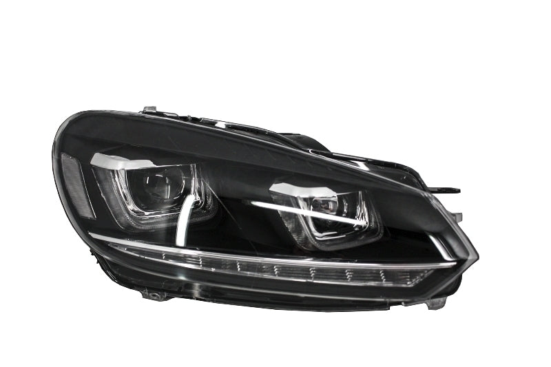 Front bumper with LED headlights suitable for VW Golf VI 6 MK6 (2008-2013) 