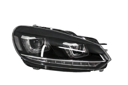 Front bumper with LED headlights suitable for VW Golf VI 6 MK6 (2008-2013) 