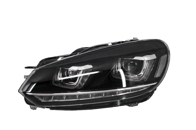 Front bumper with LED headlights suitable for VW Golf VI 6 MK6 (2008-2013) 