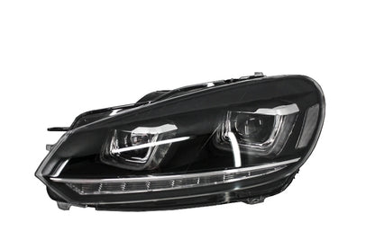 Front bumper with LED headlights suitable for VW Golf VI 6 MK6 (2008-2013) 